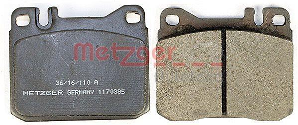 Jeu de 4 plaquettes de frein METZGER ref. 1170385